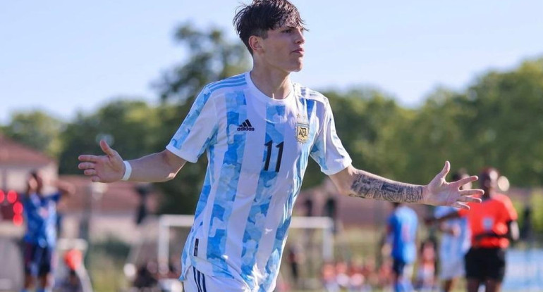 Alejandro Garnacho con la Selección Argentina. Foto: Instagram @garnacho7.