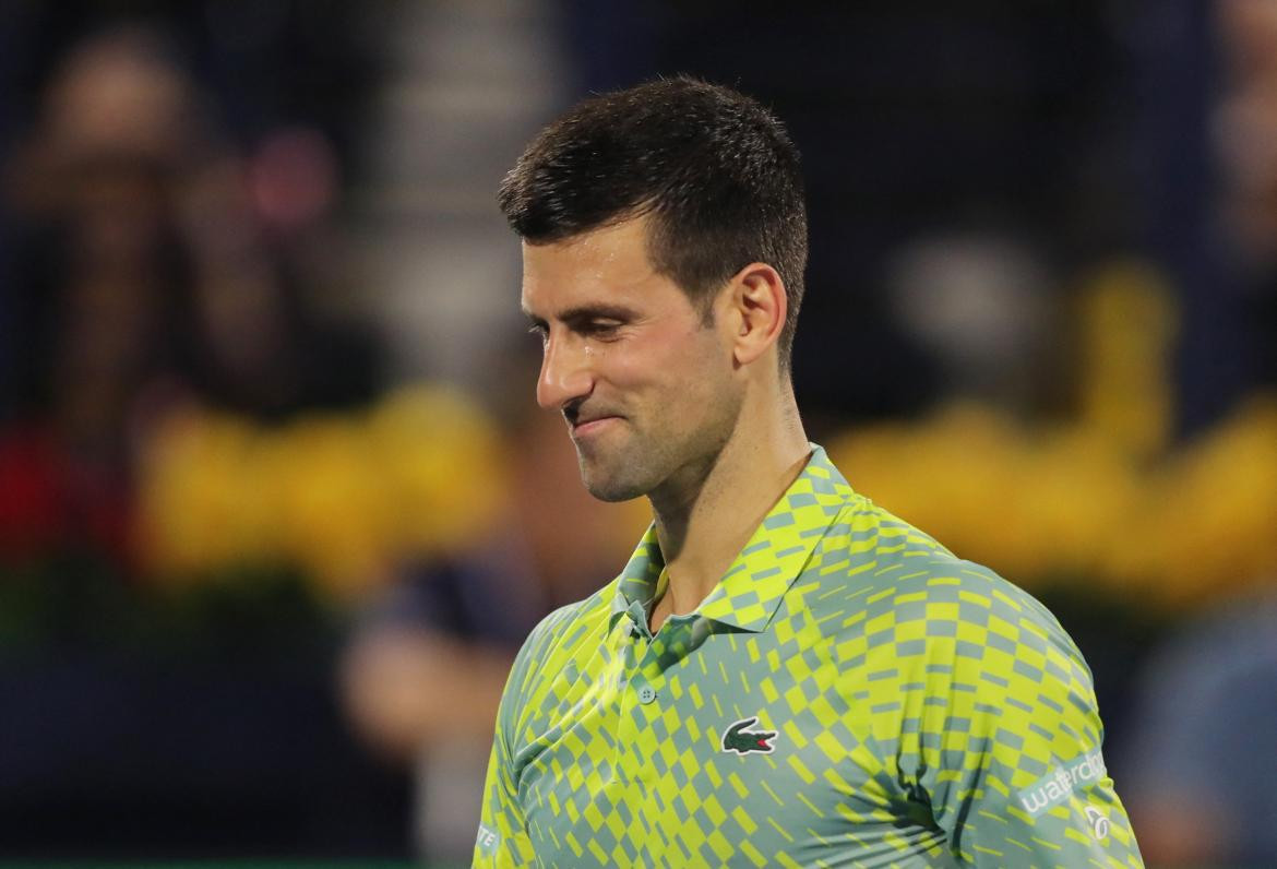 Novak Djokovic en el ATP 500 de Dubai. Foto: REUTERS.