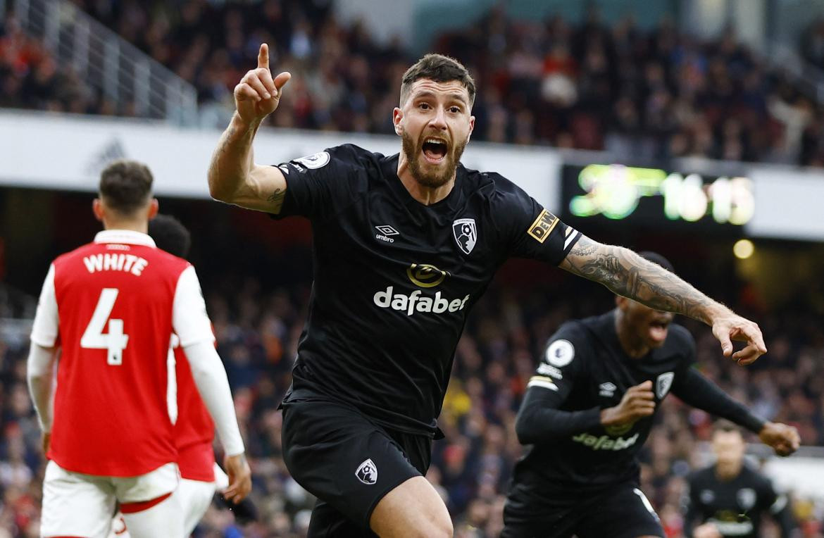 Marcos Senesi, Arsenal vs Bournemouth, Premier League. REUTERS