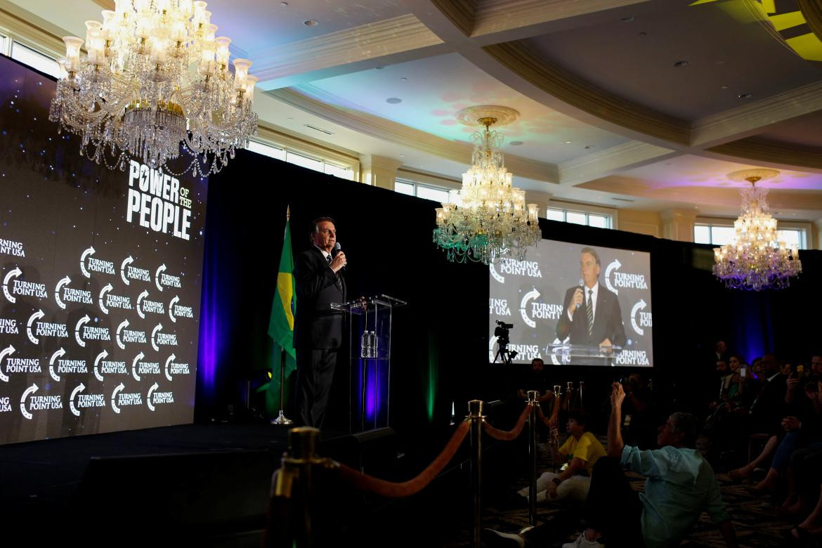 Jair Bolsonaro en Estados Unidos. Foto: Reuters.