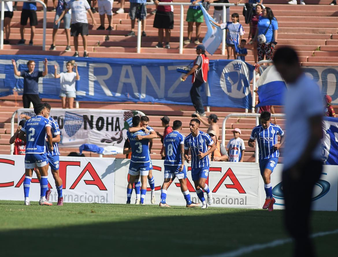 Gol de Tomás Conechny; Godoy Cruz-Racing. Foto: Télam.