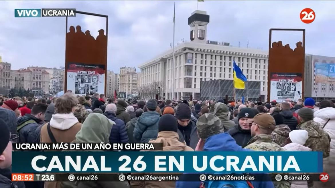 Cobertura de Canal 26 a un año de la guerra en Ucrania. 