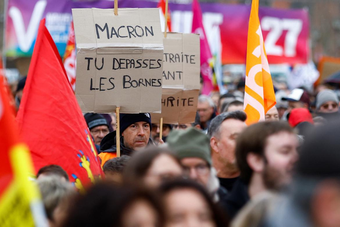 Protestas contra Macron. Foto: Reuters. 