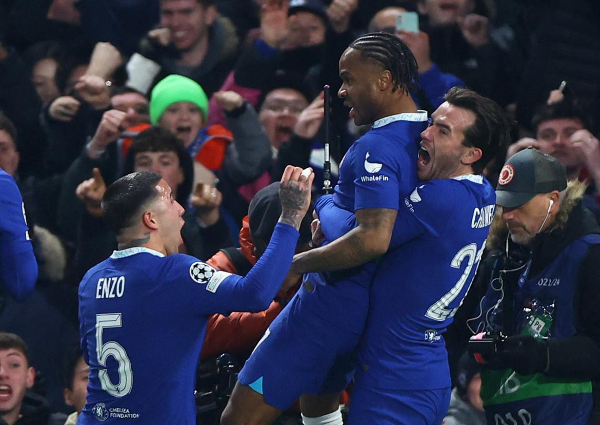 Festejo del Chelsea ante el Borussia Dortmund por la Champions League. Foto: REUTERS.