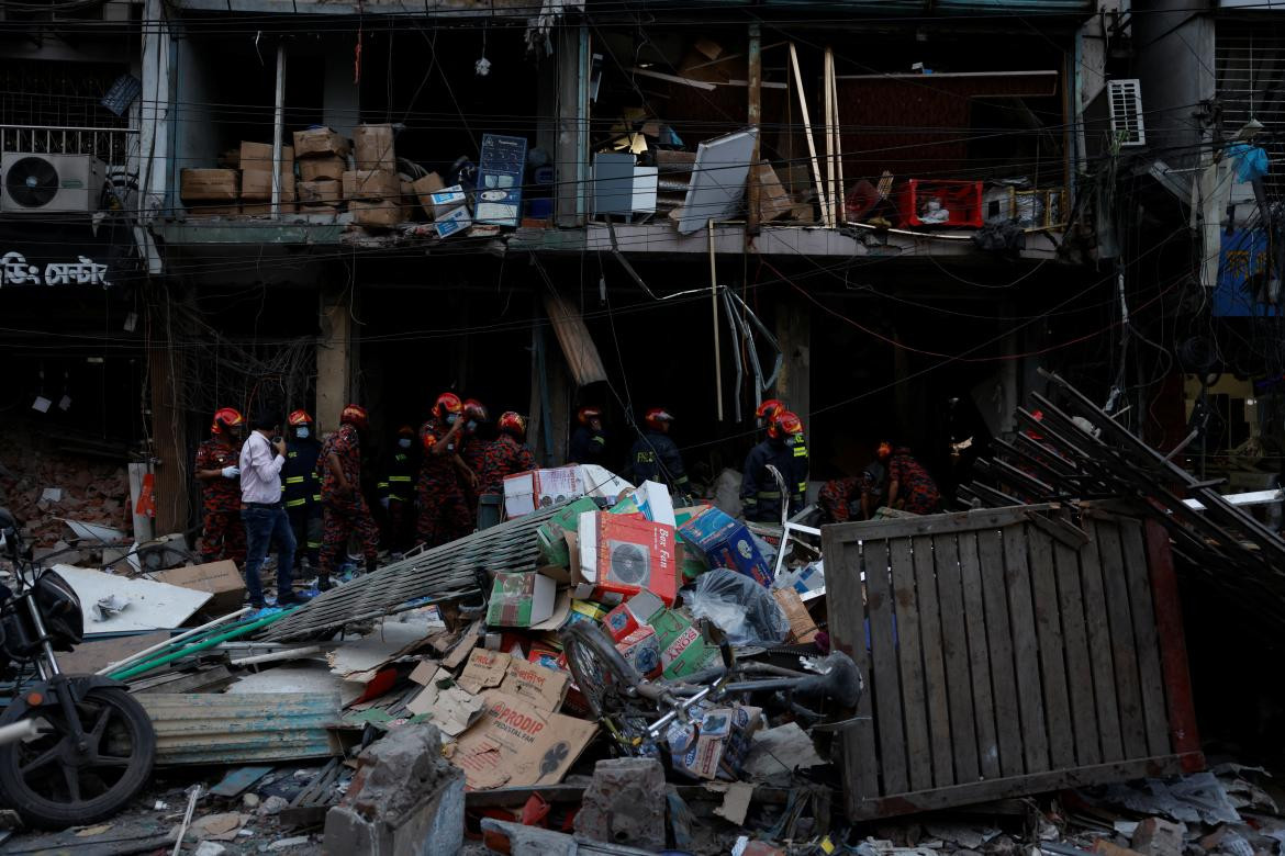 Explosión en Bangladesh. Foto Reuters.