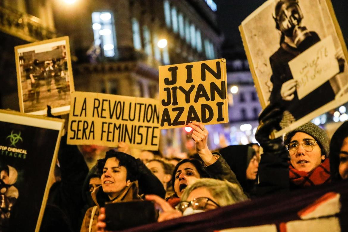 la revolución será feminista movilización en Francia Foto EFE.