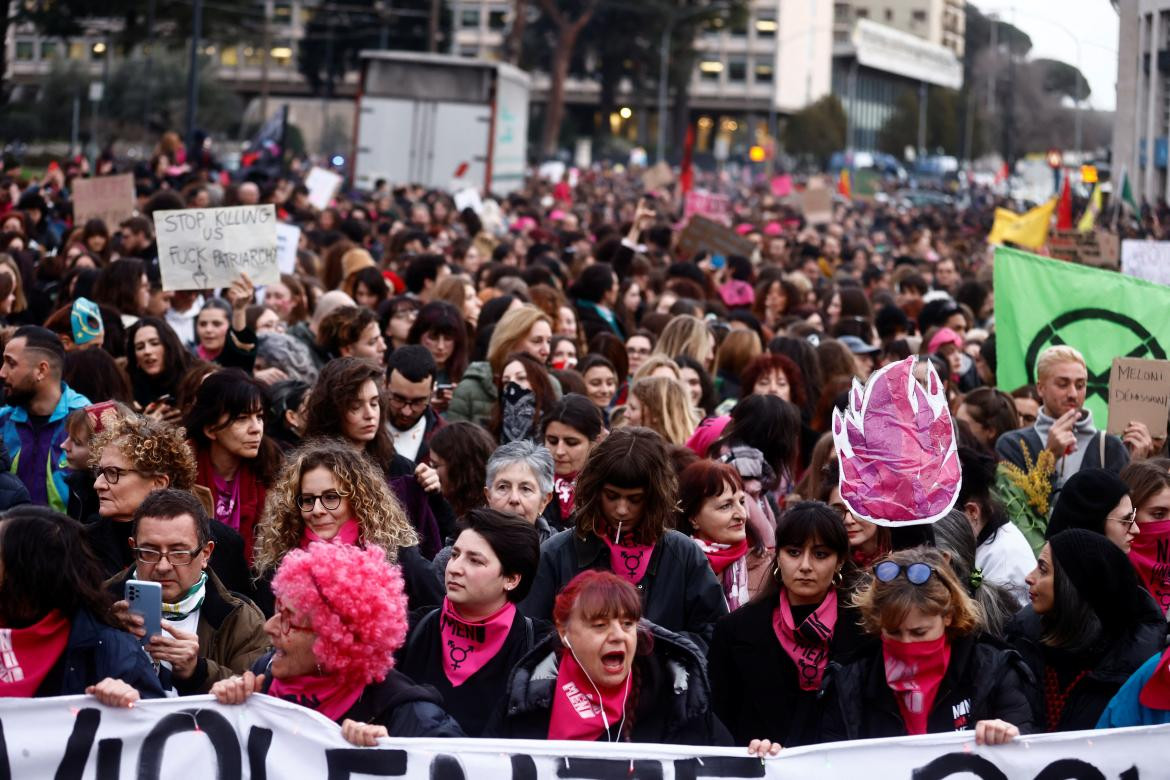 Inmensa marcha en Italia. Foto Reuters.