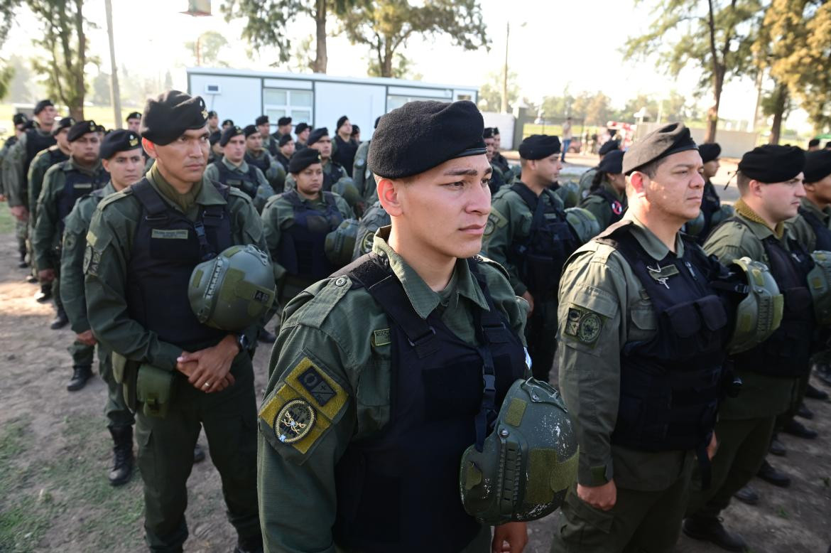 Gendarmes enviados a Rosario para la lucha contra el narcotráfico. Foto: Telam.