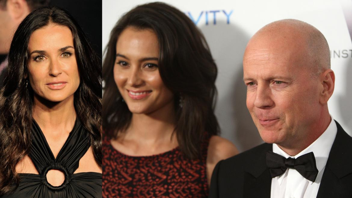 Demi Moore, Emma Heming y Bruce Willis. Fotos: NA