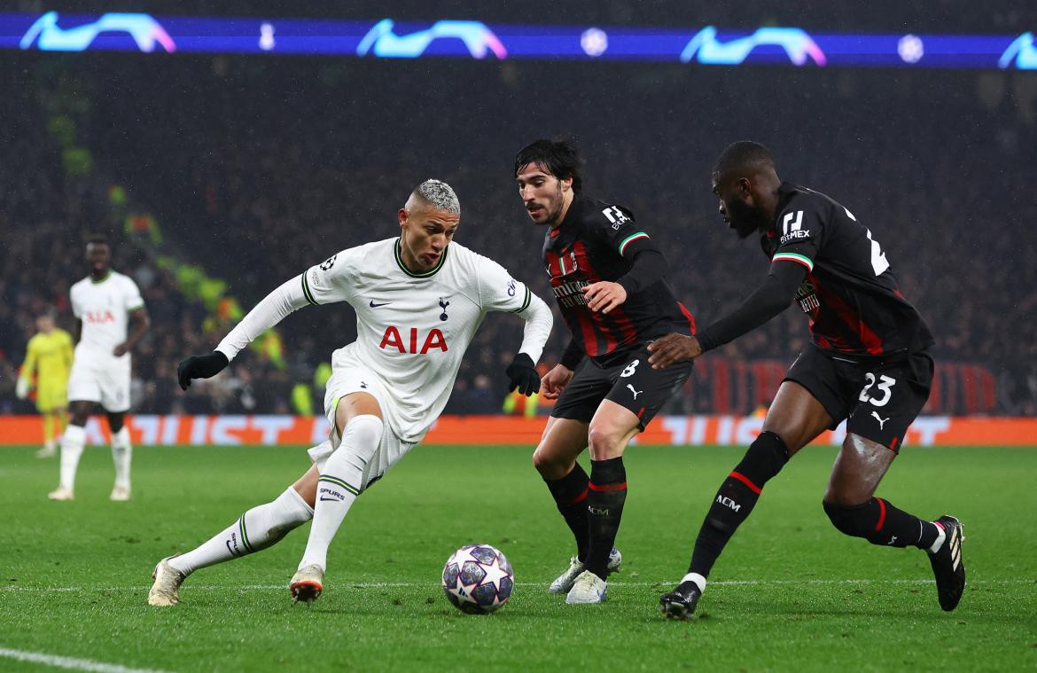 Richarlison; Tottenham vs. Milan. Foto: Reuters.