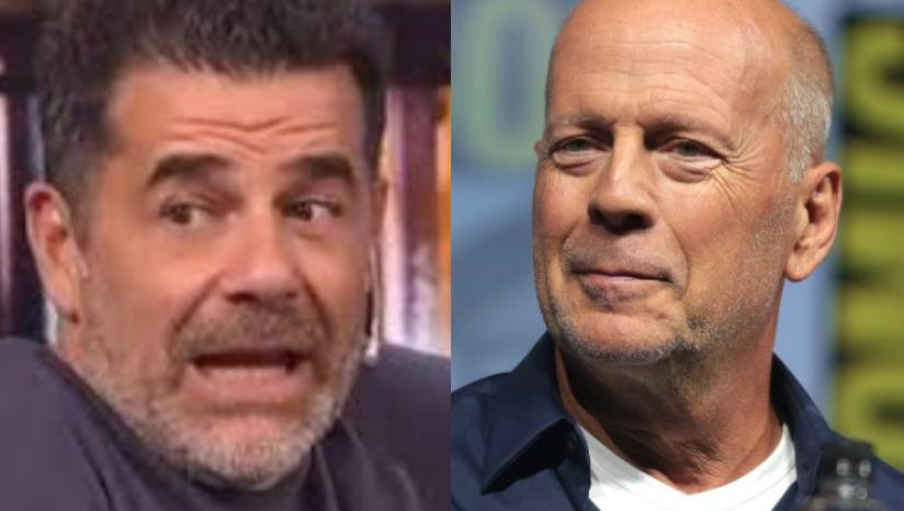 Julián Weich y Bruce Willis. Foto: NA