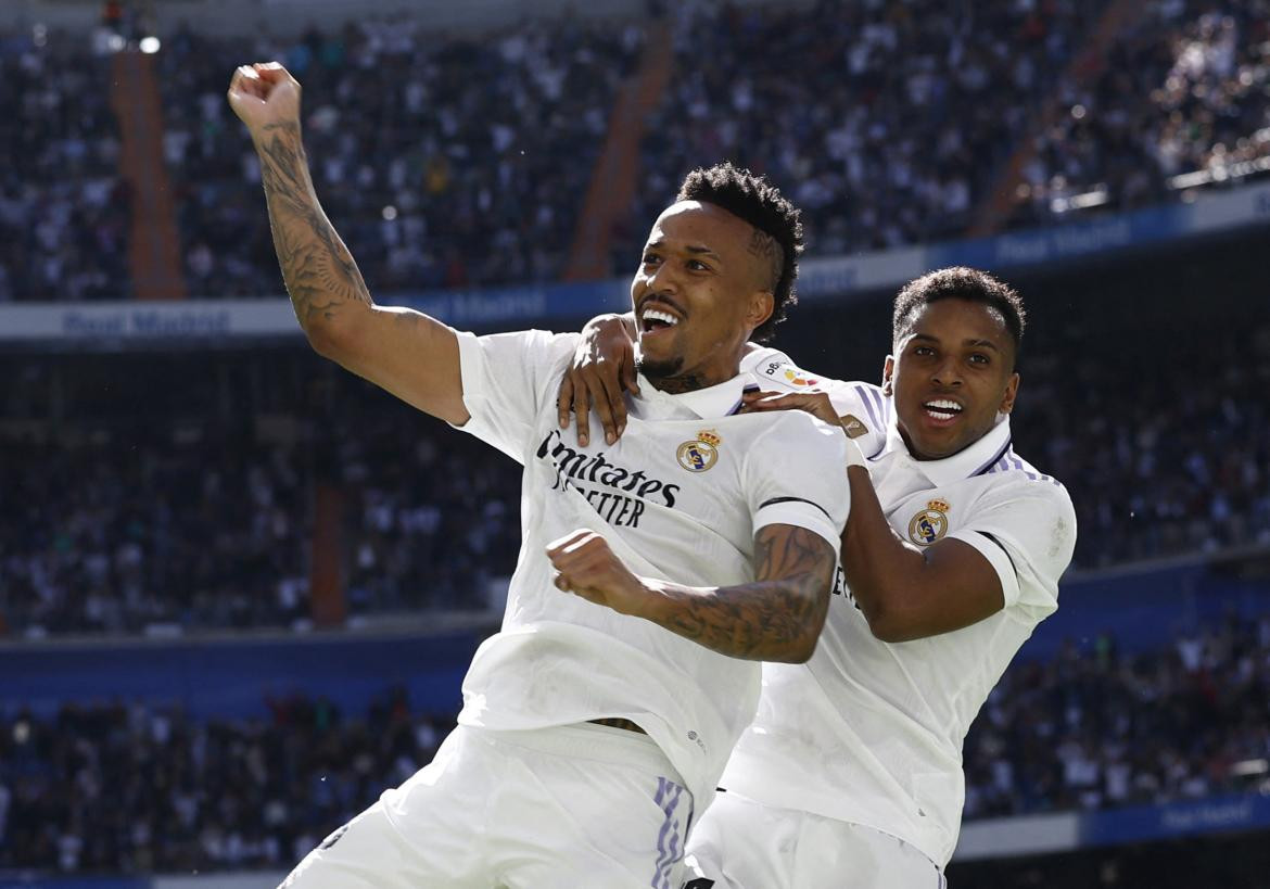 Festejo del Real Madrid ante el Espanyol por La Liga. Foto: REUTERS.