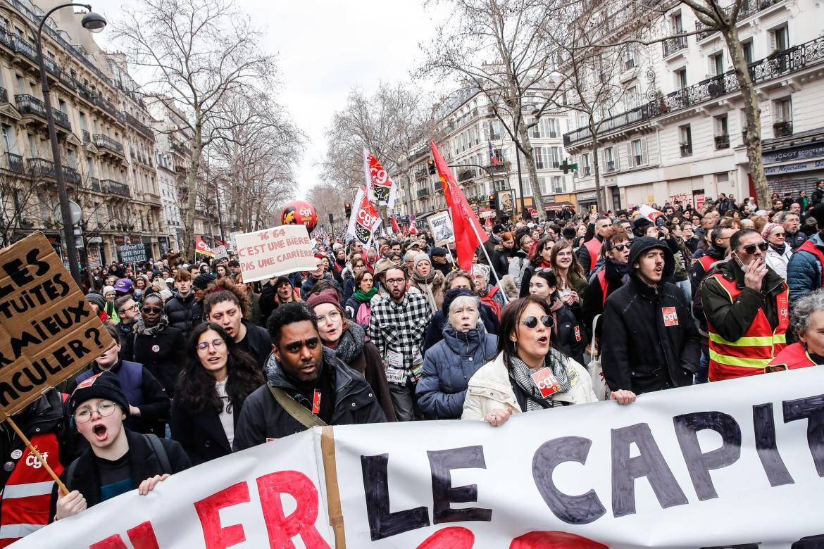 Protestas en Francia. Foto: EFE.