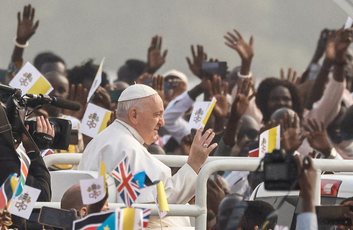 Papa Francisco en Sudán. Foto Reuteres.