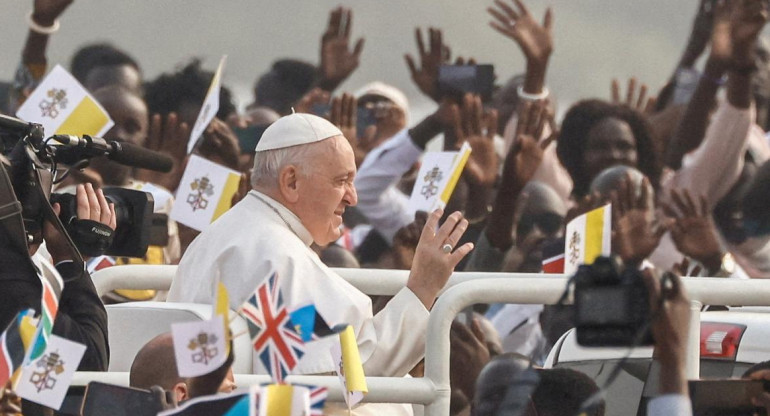 Papa Francisco en Sudán. Foto Reuteres.