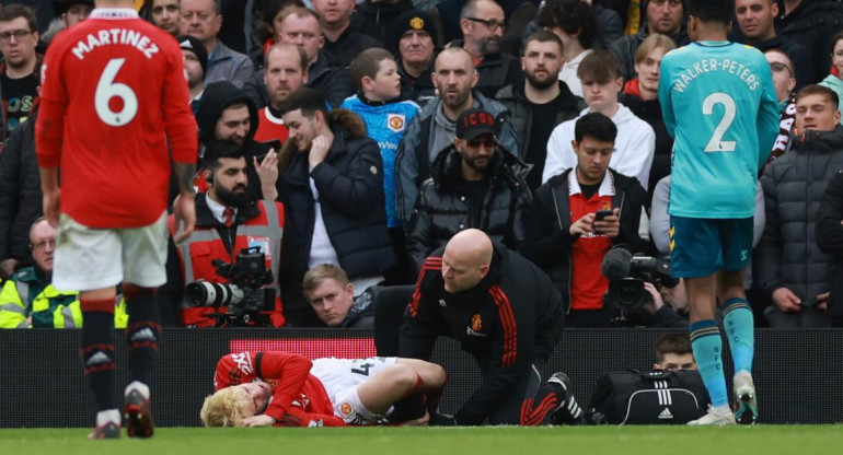 Alejandro Garnacho; Manchester United vs. Southampton. Foto: Reuters.