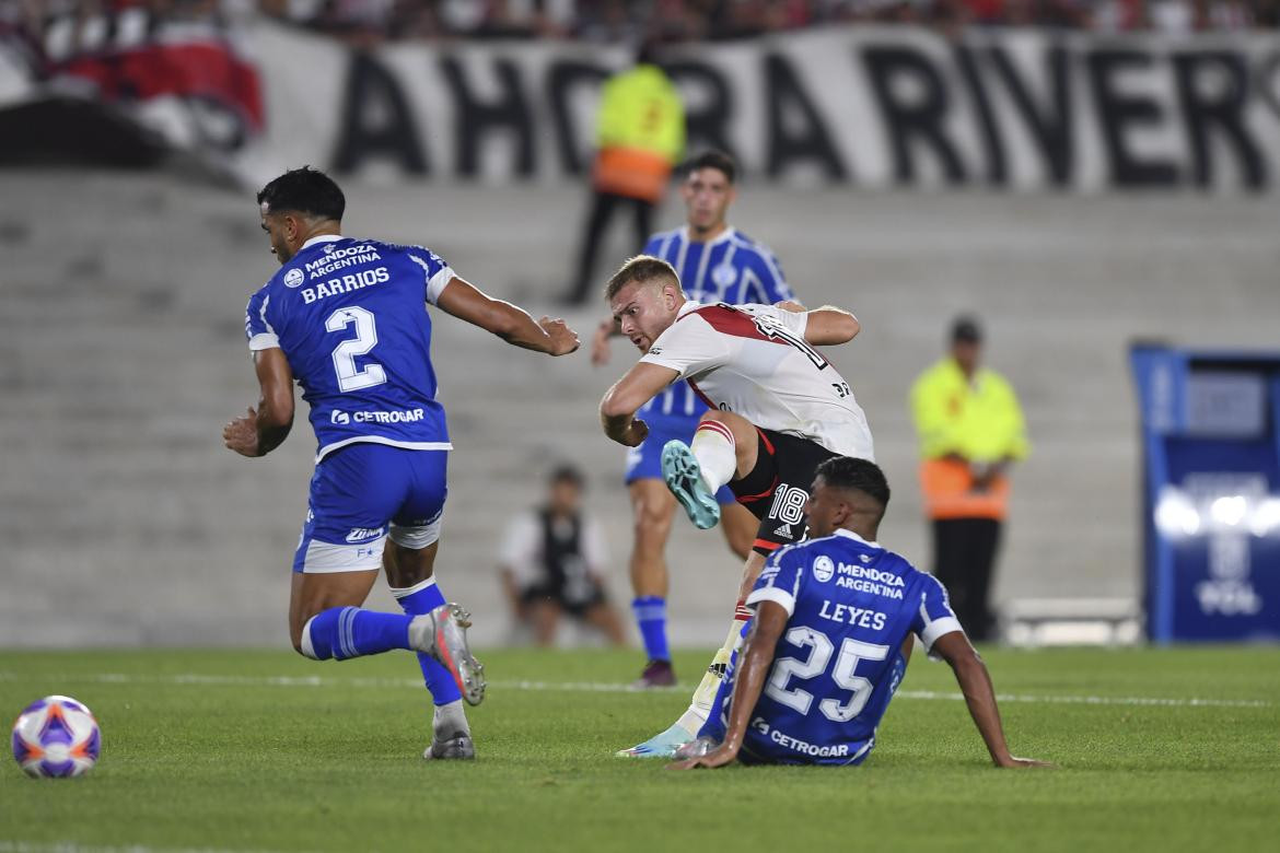 Gol de Lucas Beltrán; River Plate vs. Godoy Cruz. Foto: Télam.