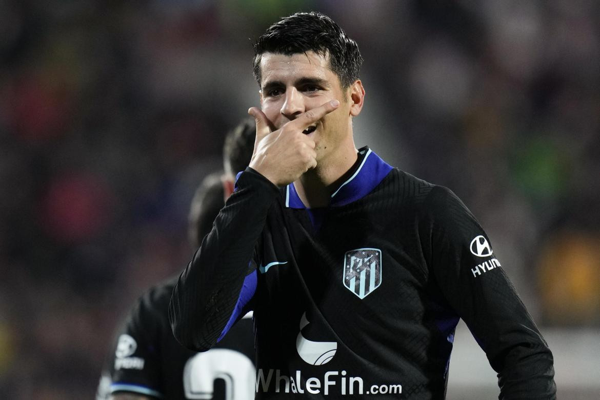 Álvaro Morata; Girona vs. Atlético de Madrid. Foto: EFE.