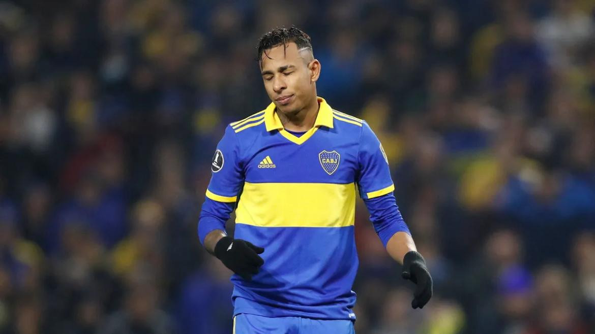 Sebastián Villa, jugador de Boca. Foto: Télam