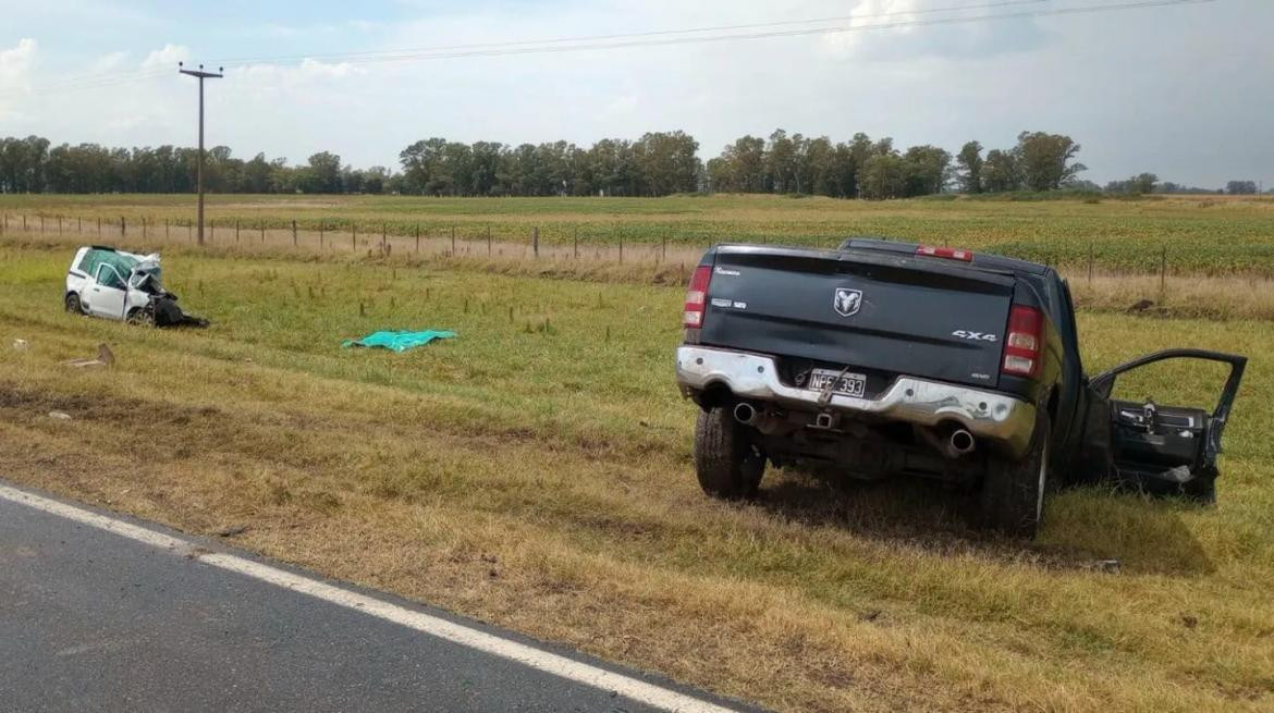 Así quedaron los vehículos luego del choque que protagonizó el hijo de Ramón. Foto: Télam