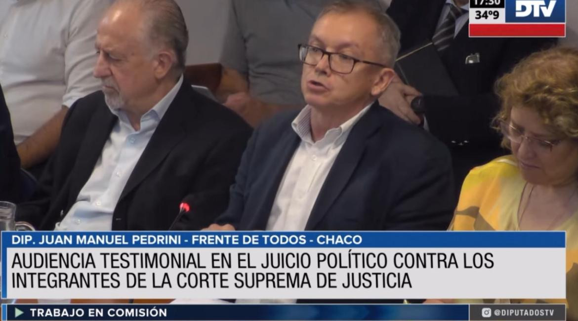 Comisión de Juicio Político de la Cámara de Diputados. Foto: captura de pantalla