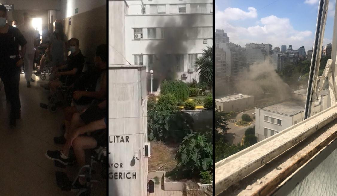 Incendio en subsuelo del Hospital Militar Central en Palermo