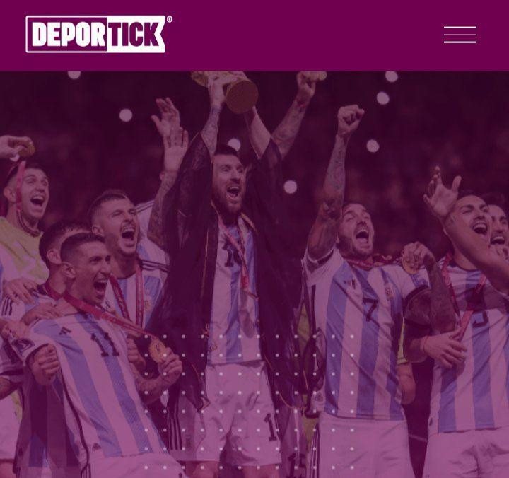Entradas para ver a la Selección argentina en Deportick. Foto: Captura de pantalla.