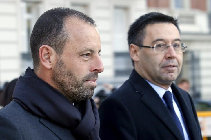 Sandro Rosell y Josep Bartomeu. Foto: Reuters.