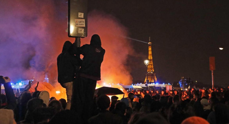Manifestaciones en París. Foto: EFE. 
