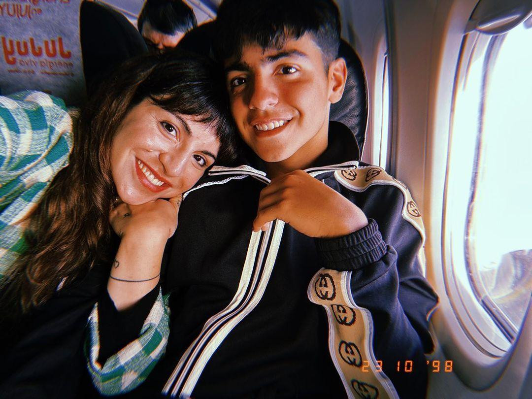 Gianinna Maradona con Benjamín Agüero. Foto: Instagram @giamaradona.