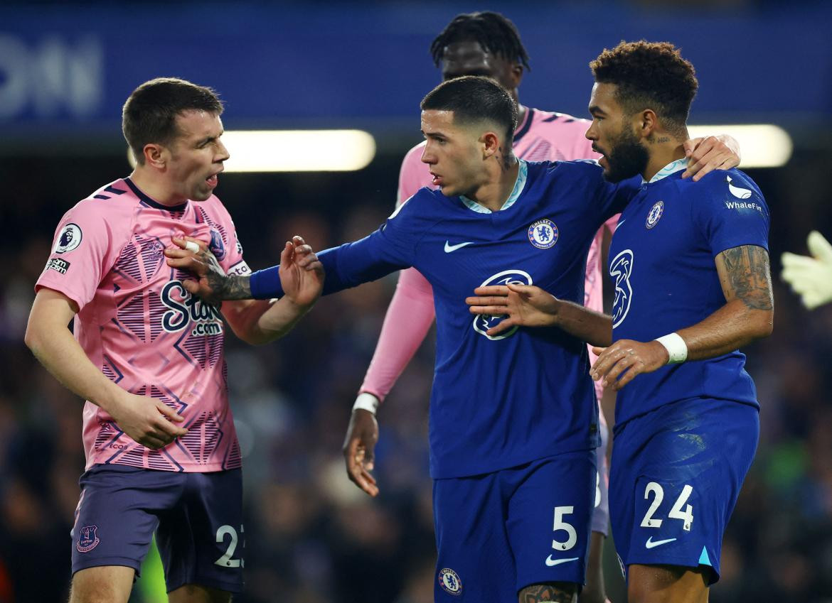 Enzo Fernández; Chelsea vs. Everton. Foto: Reuters.