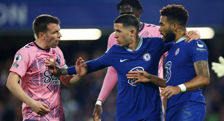 Enzo Fernández; Chelsea vs. Everton. Foto: Reuters.