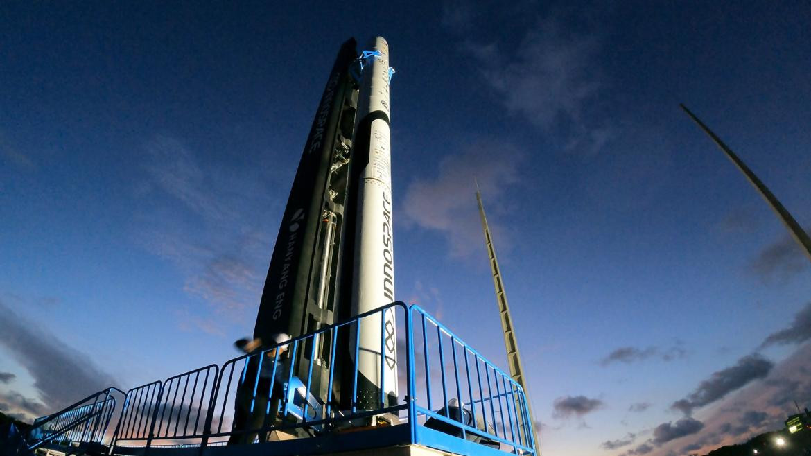 El cohete surcoreano. Foto Twitter gentileza @innospacecorp.