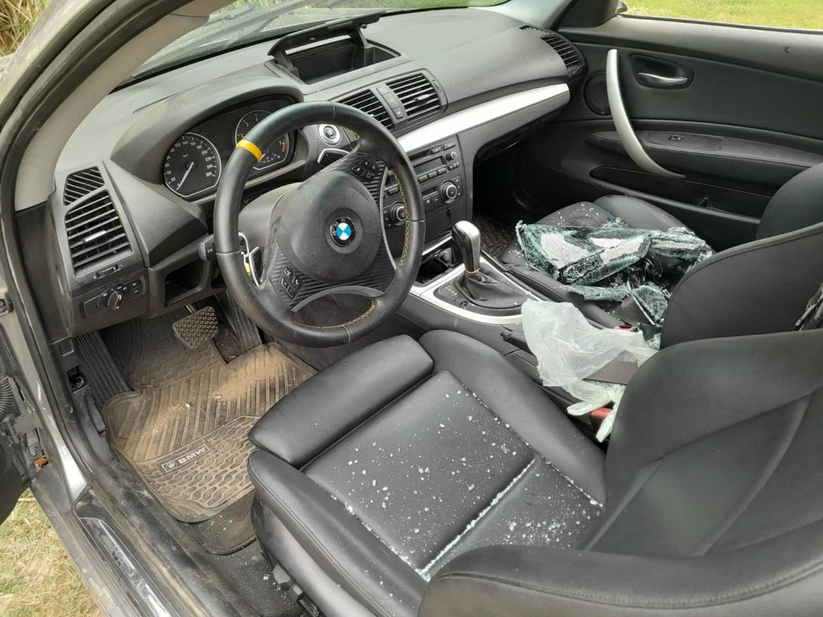 El BMW destrozado de Brian Fernández 2. Foto: NA.
