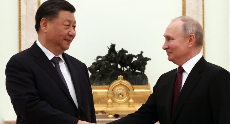 El presidente chino, Xi Jinping, arribó hoy a Moscú. Télam