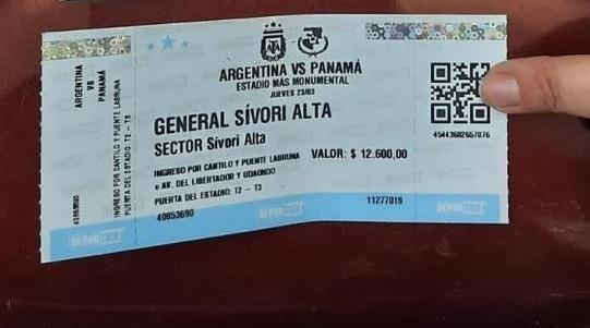 Entradas truhas para el partido de la Selección ante Panamá. Foto: NA.