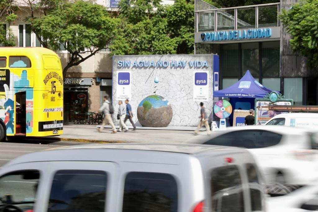 Campaña de Aysa en el Día Mundial del Agua. Foto: Prensa.