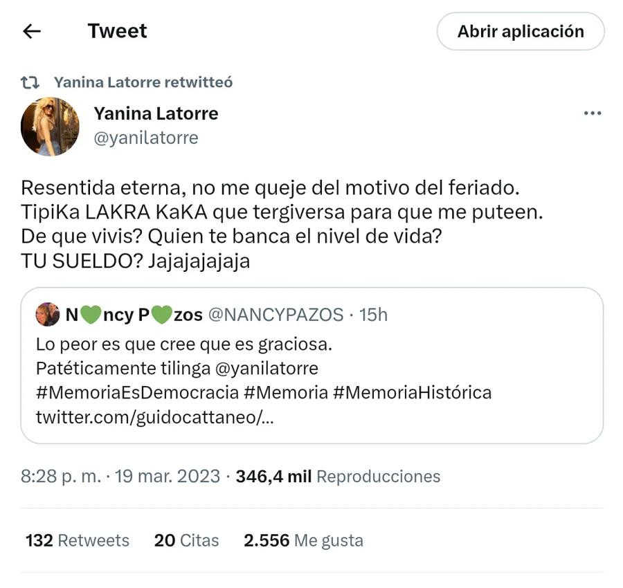 Pelea entre Yanina y Nancy Pazos. Foto: Twitter.