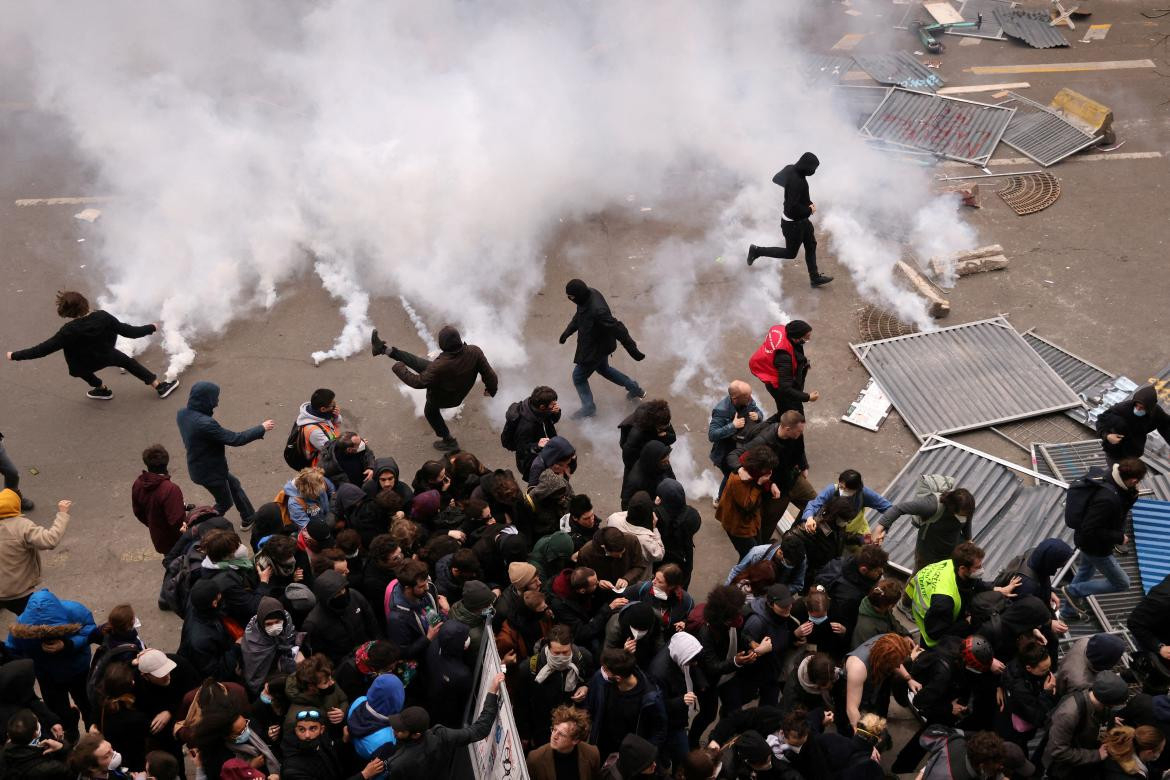 Incidentes en Francia ante la reforma jubilatoria. Foto: REUTERS.