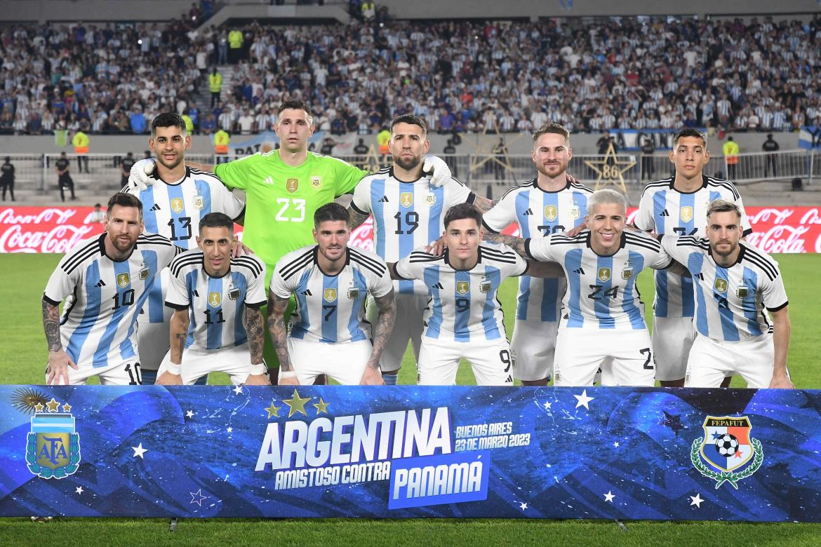 Selección Argentina, amistoso en el Monumental. Foto: Télam