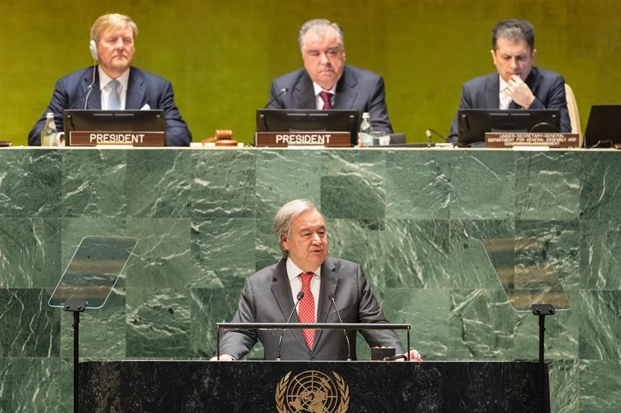 Cumbre del agua_ONU_António Guterres_ rey Guillermo Alejandro de los Países Bajos_presidente de la República de Tayikistán Emomali Rahmon y subsecretario de la Asamblea Movses Abelian_ Efe