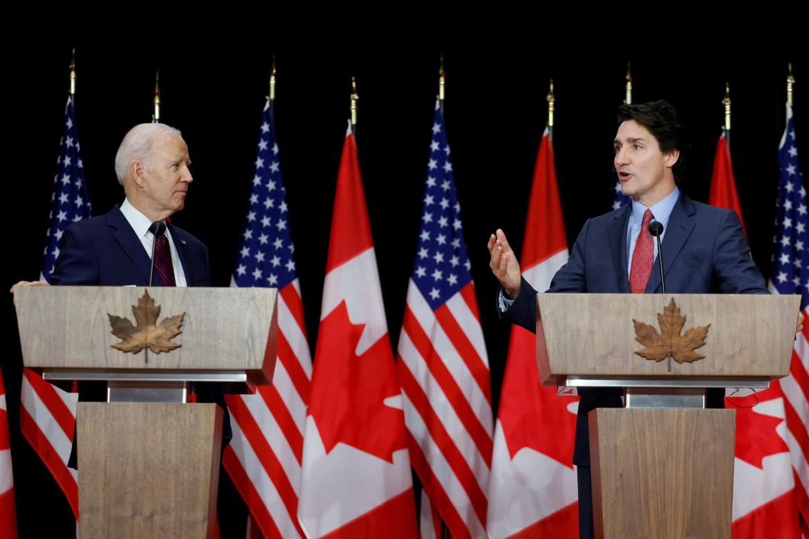 Joe Biden y Justin Trudeau. Foto: Reuters