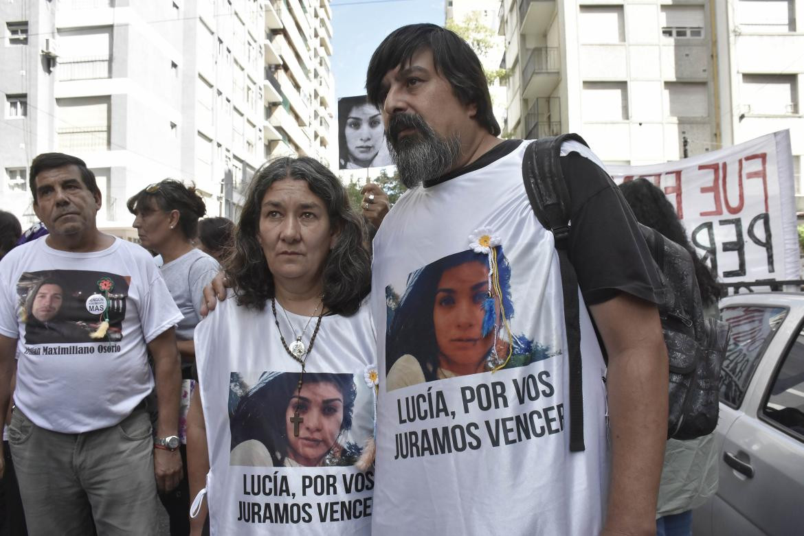 Los padres de Lucía Pérez. Foto: NA.