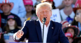 Donald Trump en su primer mitin electoral en Texas. Foto: EFE.