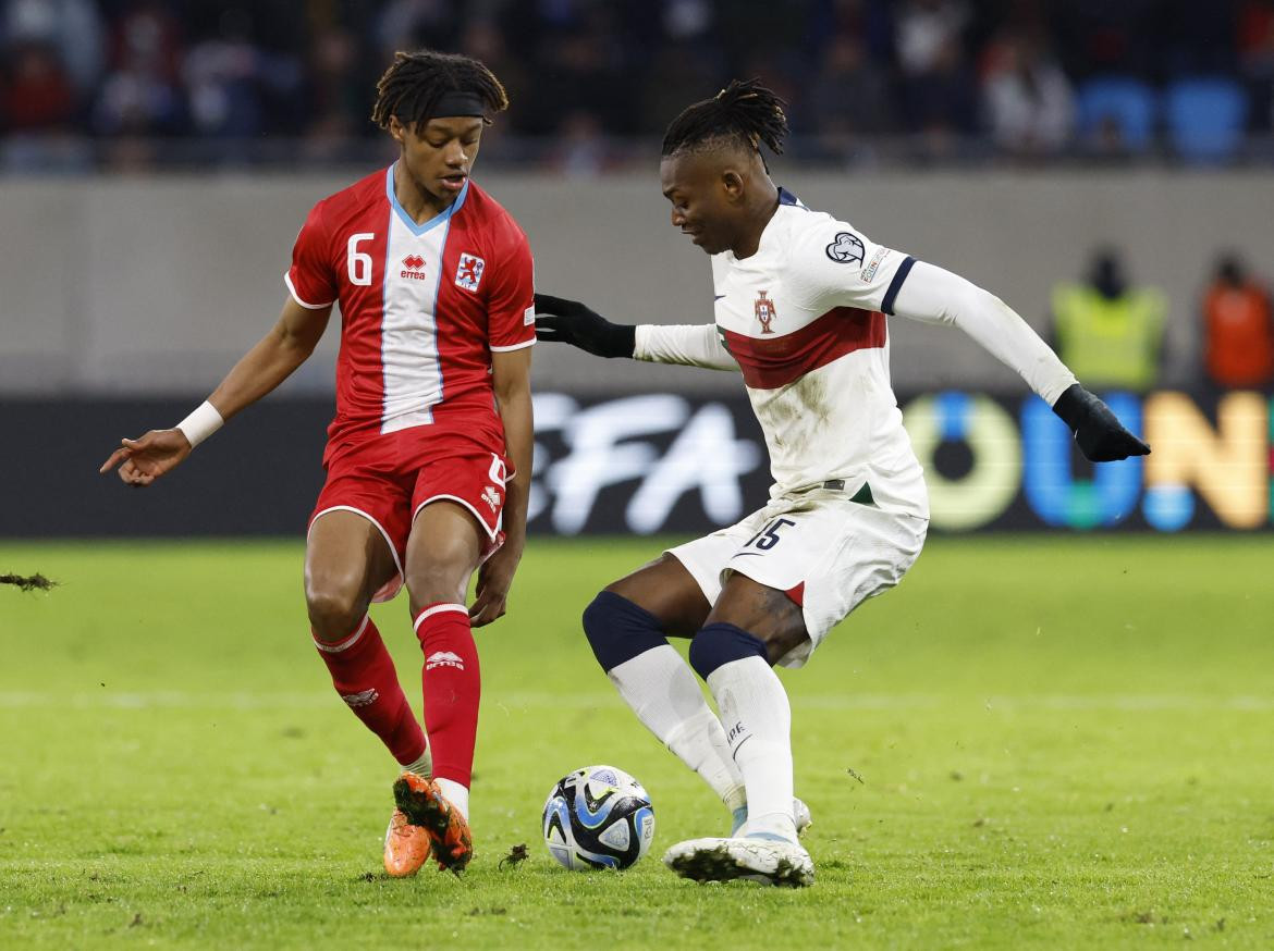 Rafael Leao; Portugal vs. Luxemburgo. Foto: Reuters.