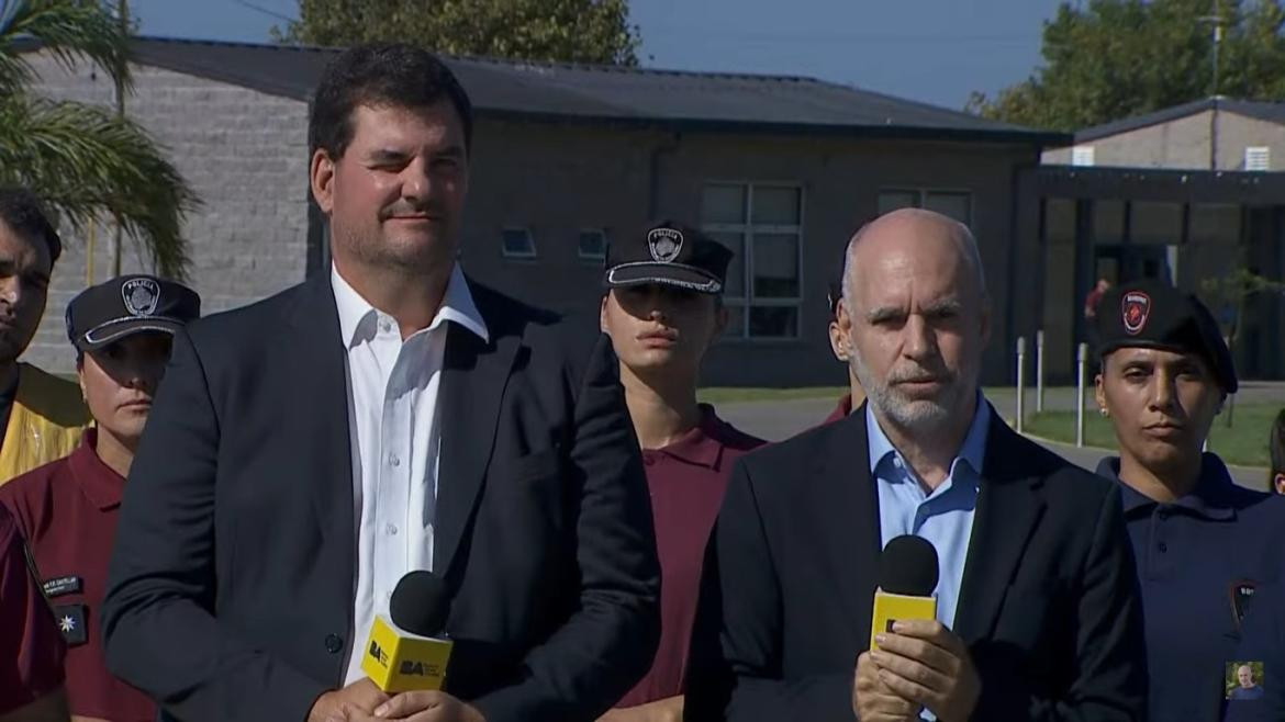 Horacio Rodríguez Larreta y Eugenio Burzaco. Foto: captura de video.