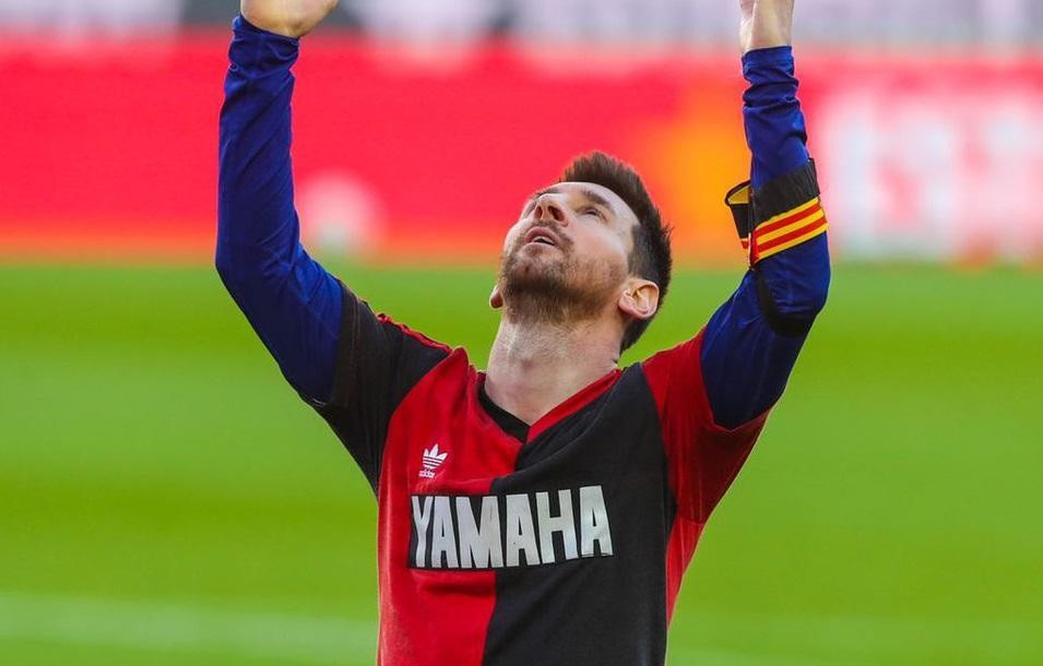 Messi con la camiseta de Newells Old Boys. Foto: Télam.