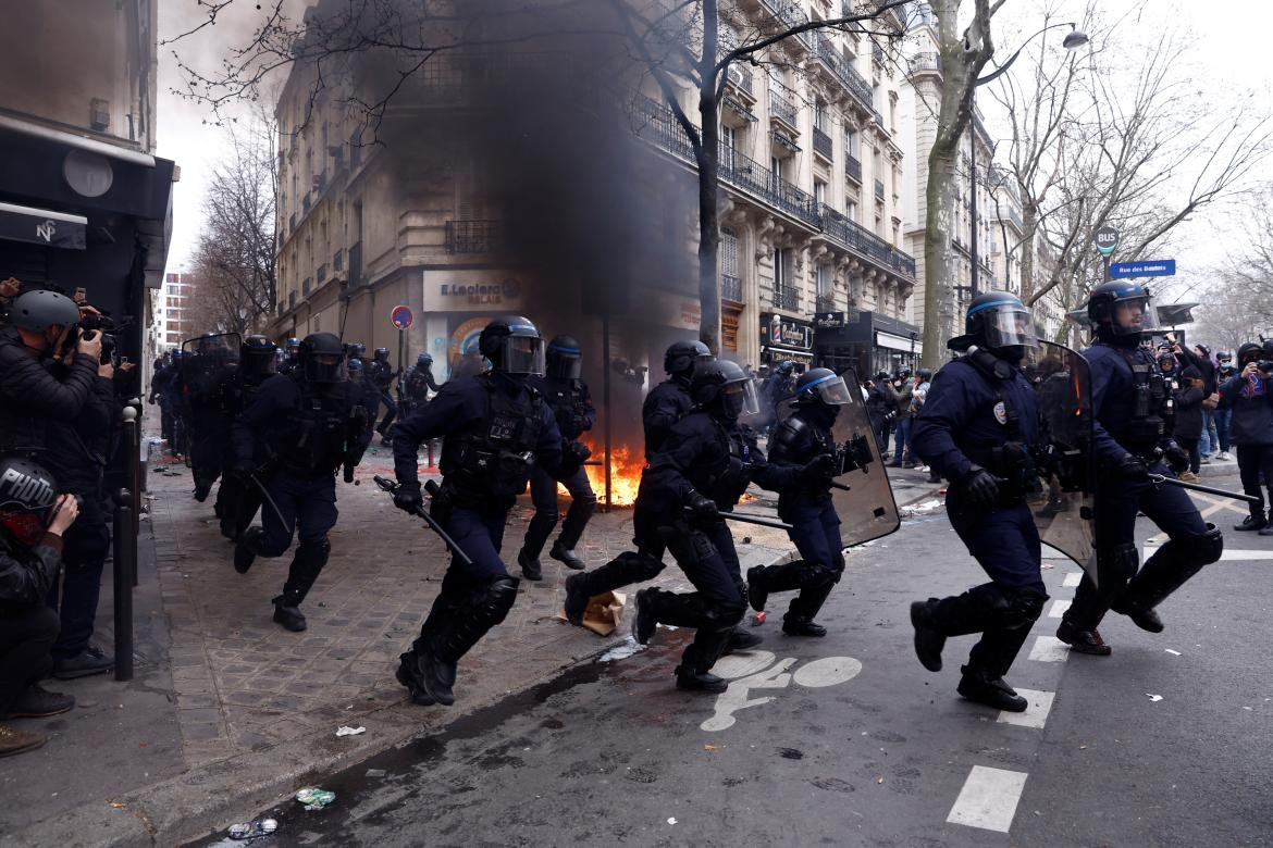 Protestas en Francia. Foto: Reuters.