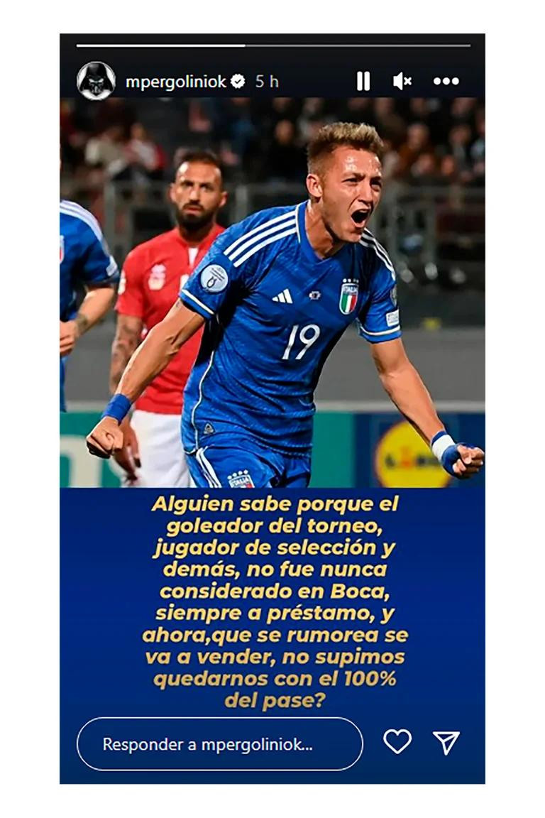 Mario Pergolini criticó a Boca por Mateo Retegui. Foto: Instagram.
