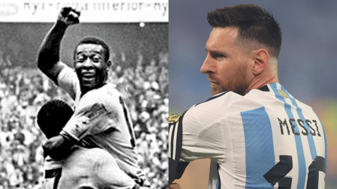 Pelé y Lionel Messi. Fotos: Archivo y EFE.